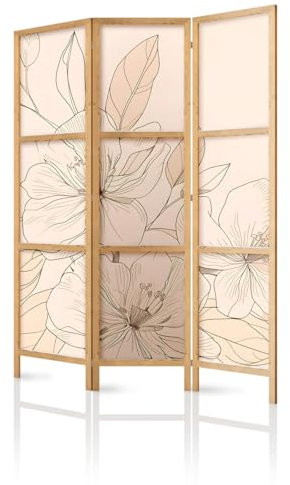 framed concept - Paravent Raumteiler aus Holz 135x172 cm, 3-teilig, einseitig, im orientalischen Stil