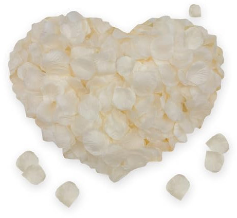 SHINTAYL Rose Petals for Bedroom - Fake Roses Petal Faux Flowers, Artificial Roses Petals for Marry me, Valentines, Proposal, Anniversary, Wedding Love Decorations (1200, Champagne)
