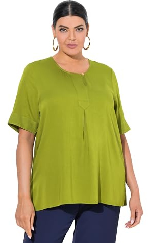 Ulla Popken Shirtbluse CamisetaVerde Hierba54-56 Mujeres