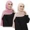 Besforta Lot de 2 hijab instantanés en mousseline de soie pour femme avec aimant intégré et bonnet cousu sous l'écharpe, Rose et beige, taille unique