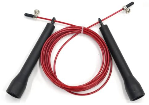 Cuerda de Saltar Cross fit Profesional - Comba Boxeo de Alta Velocidad con Doble Rodamiento, Cable Ajustable de Acero y PVC, Mangos Antideslizantes - Para Entrenamiento, Fitness y Adultos