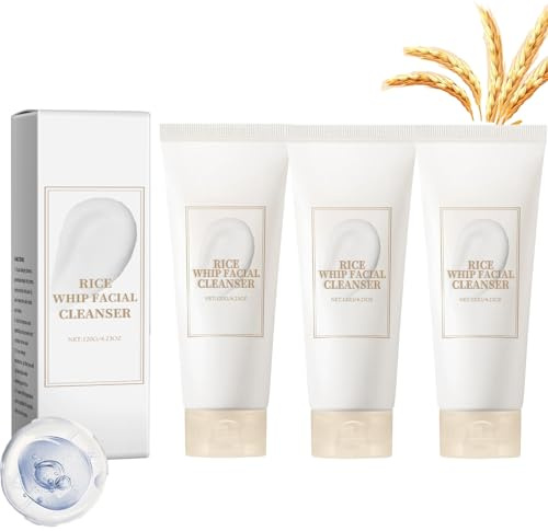 Rice Foaming Cleanser Sanftes Gesichtswasser mit Reisextrakt, 3 Stücke