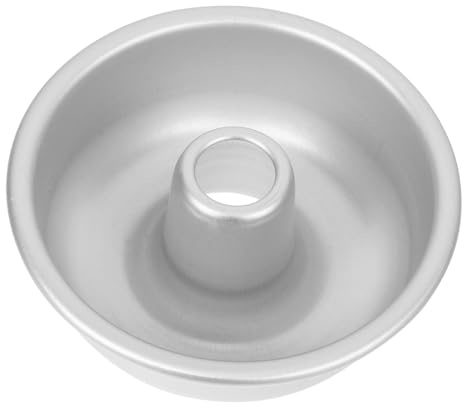 Lurrose Chiffon Cake Backform aus Aluminiumlegierung, Antihaft Silber | Leichtes Entformen, Rückstandsfrei und Pflegeleicht, Glatte Kanten, Feines Design für Backen