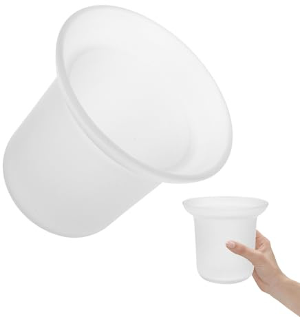 Toilettenbürstenbecher aus Glas für Ordnung im Büro und Einkaufszentrum | Mattrierte Ausführung, Hält die Bürste Übersichtlich Bereit, Passend für Büro und Einkaufszentrum