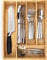 Pristine Bamboo Silverware Organizer - Small Extra-Deep Wooden Kitchen Drawer Organizer Divider for Spoons, Forks, Knives - 5 Slots