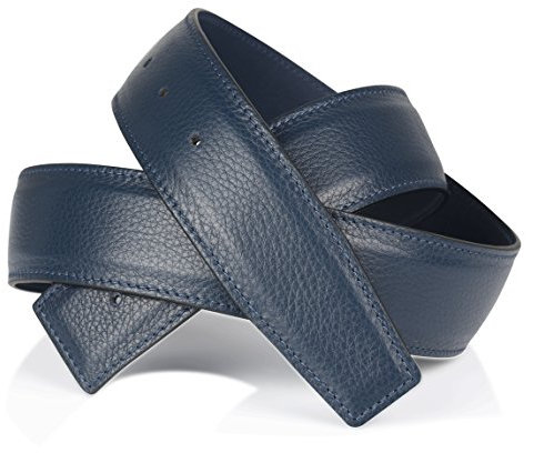 Premium Wendegürtel Navy in Echtleder für Damen & Herren in der Breite 31mm Gürtel in der Farbe Blau 80 cm