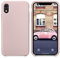 SURPHY für iPhone XR Hülle Silikon, Stoßfest Handyhülle iPhone XR Case aus Flüssigsilikon Schutzhülle mit weichem Mikrofaser-Kissen, 6,1 Zoll (2018), Sandrosa