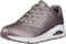 Skechers Uno- Rose Bold Sneaker Damen, Silber (Pewter Duraleather Pew), 39 EU