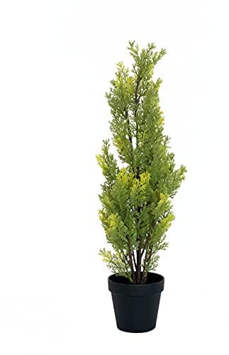 EUROPALMS Zypresse, Leyland, Kunstpflanze, 60cm | Zypresse in moderner Form, in natürlicher Optik
