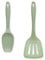 Zeal JSET12G Non-Stick Silicone Large Spatula Spoon & Turner 2-Piece Set-Sage Green