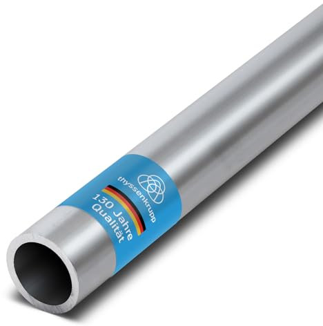 thyssenkrupp Alurohr Ø 20 x 2 mm in 2000 mm Länge | Rundrohr Aluminium Alu | Werkstoff: EN AW-6060