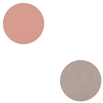 LindDNA Glasuntersetzer Circle wendbar aus recyceltem Nupo Leder in der Farbe Rose/Light Grey mit einem Durchmesser von 10cm, 98117