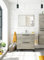 Dmora Mobile sottolavabo Yonkers, Mobiletto per Bagno a 2 cassetti, Armadietto sospeso con Specchio, lavabo Non Incluso, 80x45h80 cm, Rovere