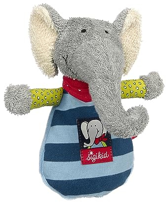SIGIKID 39388 Wärmekissen klein Lolo Lombardo Mädchen und Jungen Babyspielzeug empfohlen ab Geburt grau/blau