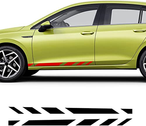 Auto Seitenaufkleber Aufkleber, Für VW Golf 8 MK8 R Line GTI GTD GTE 2020 2021 Zubehör Auto Styling Racing Sport Tür Seitenstreifen Rock Aufkleber