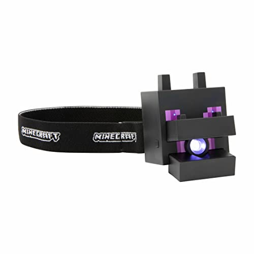 Paladone Minecraft Lampe Torche frontale Dragon Ender avec Sons, Lampe Frontale Minecraft sous Licence Officielle