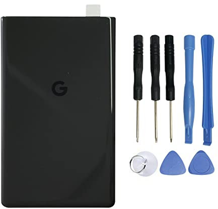 Slimall Replacement Back Cover Battery Rear Housing Door for Google Pixel 6 6.4 + Removal Tools(Black)