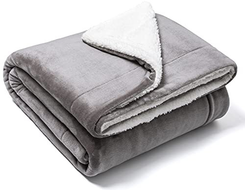 Decke Sofa Kuscheldecke 160x210 cm - Warm Sherpa Sofaüberwurf Decke - Dicke Sofadecke Couchdecke - Oeko-TEX - Flauschige Wohndecke für Couch - Dunkelgrau