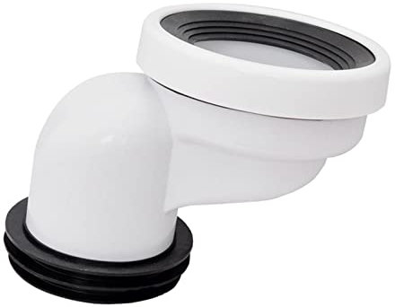 Baoblaze Vollbündiger, versetzter WC-Flansch, einfache Installation, auslaufsicher, versetzter Schlauchverbinder, Verlängerung, PVC-Toilettenschieber für, 10 cm verschieben