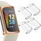 WOOZ Screen Protector Compatible with Fitbit Charge 6/5, Soft TPU All-Around Cover Anti-Scratch Case for Charge 6/5 (Clear + Clear)