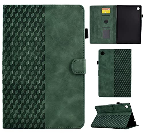 CASAFUNY Hülle für 10,6 Zoll Lenovo Tab M10 Plus 3rd Gen,Grün | PU Leder,Multi-Winkel,Ständer,Auto Schlaf/Wach,Schützhülle für Lenovo Tab M10 Plus (3rd Gen) 10,6 Zoll 2022 TB125/TB128