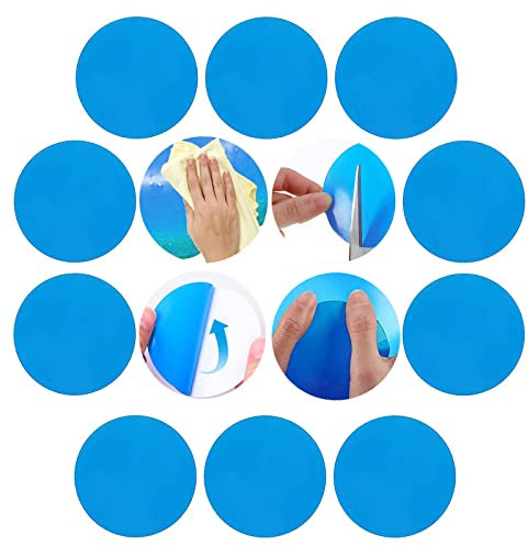 ysister Piscine Patch De Réparation,30 Pièces,Kit de Réparation de Patch,Rustine Piscine,Correctifs Auto-adhésives Rustine,Auto-adhésifs en PVC pour Piscine-Ble