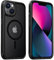MobNano Hybrid Magnetisch Durchsichtig Hülle für iPhone 13 Hülle, iPhone 14 Hülle [Kompatibel mit MagSafe] Stoßfest Bumper Transparent Starke Magnet Handyhülle Silicone iPhone 13 14 Case - Schwarz