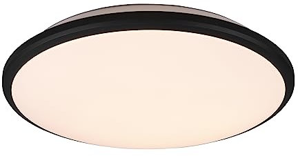 Reality Leuchten LED Deckenleuchte Limbus R67021132, Kunststoff Schwarz matt, inkl. 20.5 Watt LED, Switch Dimmer