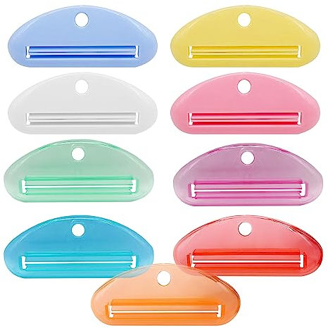 UMCHU 9 Stück Buntes Zahnpasta ausdrücker,Toothpaste dispenser,Mehrzweck-Handquetsche,für Zahnpasta, Kosmetika, Gesichtsreinigern, Peelings usw