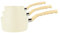 MENASTYL - Set de 3 casseroles Colorama crème - Casserole 16/18 et 20 cm - En aluminium - Revêtement antiadhésif en céramique - Tous feux dont induction