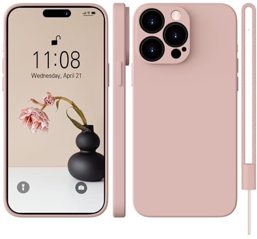 WXX für iPhone 14 Pro Hülle Silikon Case, Dünn Slim mit Microfiber, Kratzfeste Rundumschutz Case Hülle für iPhone 14 Pro 6.1'' Matte Rosa