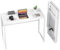 GreenForest Kleiner Schreibtisch Klappbar 100 x 48 cm, Keine Montage Erforderlich Schreibtisch Klappschreibtisch, Home Office Klappbarer Schreibtisch, Weiß