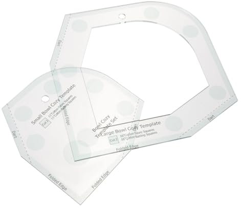 KONTONTY 1pack Acrylic Bowl Wrap Template for Sewing and Quilting Bowl Cozy Ruler for Easy Crafting Small for DIY Projects