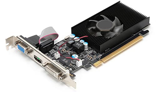 VBESTLIFE Scheda Grafica GT210 1G, DDR2, 64 Bit, PCI Express 2.0, 532 MHz, Scheda Video per PC Desktop Che Supporta API 3D DirectX 10