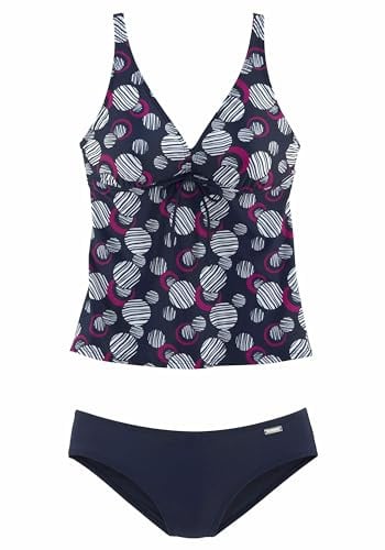 Lascana Damen Bügel-Tankini | Kreise, AForm, Verstellbare Träger