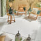 Nazar Tapis Exterieur Jardin, Terrasse, Tapis de Jardin, Tapis de Balcon, Camping, Tapis Outdoor Leger Reversible (1747 Blanc, 120x160 cm)