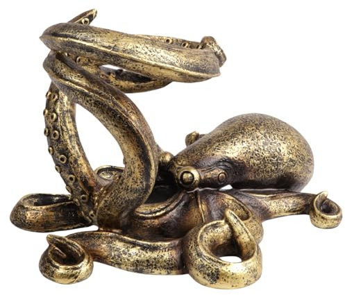 Needzo Chic Octopus Wine Bottle Holder, Perfect for Bar, Home Decor, and Gifts, 10 x 7 x 8 Inches