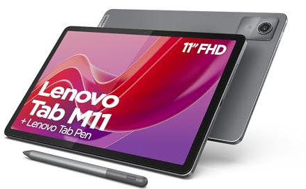 Lenovo Tab M11 - Tablet de 11 1920 x 1200 px (MediaTek Helio G88, 8GB RAM, 128GB Ampliables hasta 1 TB, 4 Altavoces, WiFi, Bluetooth, Android 13) - Color Gris Luna - Incluye Tab Pen