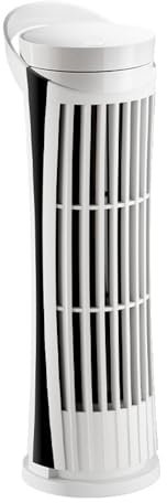 Amotee Smart Bladeless Tower Fan With LED Lights, USB Powered 2 Speeds Oscillating Fan for Bedroom, Cooling Household Fan,Practical Personal Quiet Desk Fan for Office Home Table Bedroom(White)