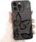 NITITOP Compatible for iPhone 15 Pro Max Case Cute Cool Butterfly Black Design for Girls Women Soft TPU Shockproof Protective Girly for iPhone 15 Pro Max - Big Butterfly