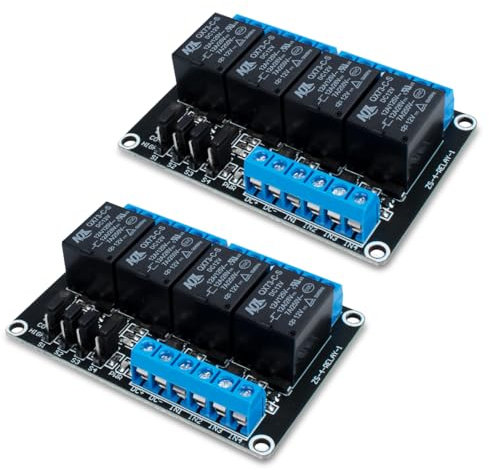 Innfeeltech 2pcs DC 12V Relay Module 4 Channel Relay with Optocoupler High or Low Level Trigger Placa de expansión