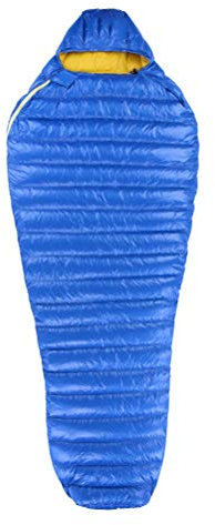 CCKUHN Gänsedaunenschlafsack, Outdoor-Camping, ultratrocken, weißer Typ, Schlafausrüstung, wasserabweisender Daunenschlafsack (blau L)