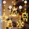 5 Stück Weihnachtsdeko Fenster Beleuchtet LED Sterne Weihnachtsbeleuchtung Innen, LED Lichtervorhang Weihnachten mit Saugnäpfe, 8 Lichtmodi, Timing-Funktion, Weihnachten Fenster Lichterkette Deko