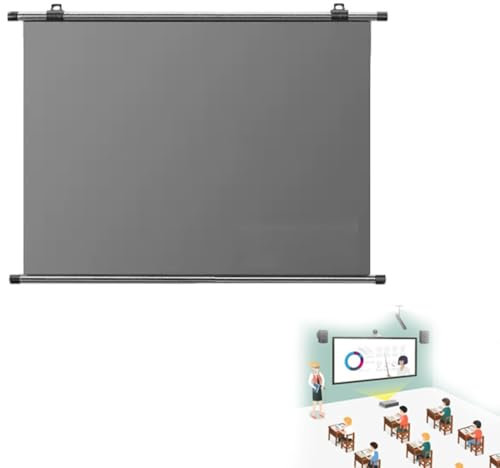 Leinwand Beamer，Projector Screen， Tragbare Projektionsleinwand, 60-Zoll-Projektionsleinwand, Filmprojektor-Vorhang, 16:9/4:3 HD-Leinwand, Wandmontage, Filmleinw