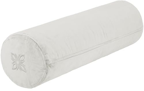 OMNANA® CUSHY™ Yogarolle Ø 20cm – Yoga Bolster Rolle mit Dinkelfüllung – Zylinder-Kissen, Velvet Bezug, waschbar – Made in Germany – Passend für Yin Yoga