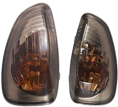 Seitenblinker Außenspiegel Spiegel Blinker für RENAULT Master III(EV/FV/HV/JV/UV) 02/2010-UP NISSAN NV400 11-UP OPEL Movano B X62 05/2010-UP 1 Paar (12V W16W Leuchtmittel nicht enthalten) grau Linse