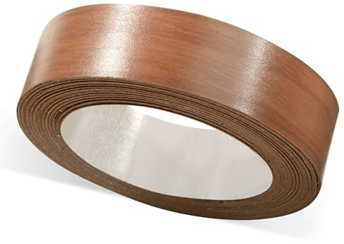 ben+camilla.com Selbstklebender Kantenumleimer | Kirschbaum 18 mm x 5 m Rolle | Kantenschutz zum Überkleben - wie Klebeband OHNE Bügeln | Premium Qualität für professionelle Ergebnisse