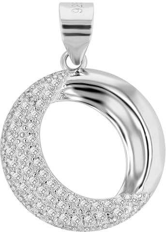 Akzent Anhänger für Damen in 925 Silber, 100% Wasserfest & Hautverträglich