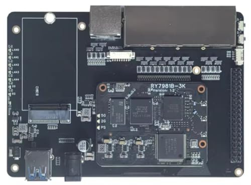 Htuteyy AX3000 Development Board with Ultra-Compact Wi-Fi 6 Dual-Band Router Module MT7981B and 6 Gigabit Ethernet Ports