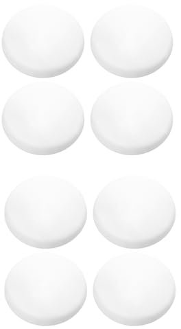 HaftPlus - Türpuffer 8 Stück, Türstopper selbstklebend, Universal Wandpuffer in weiß, Türdämpfer groß, 4cm Durchmesser - 10mm Höhe, Wandschutz für Türklinke